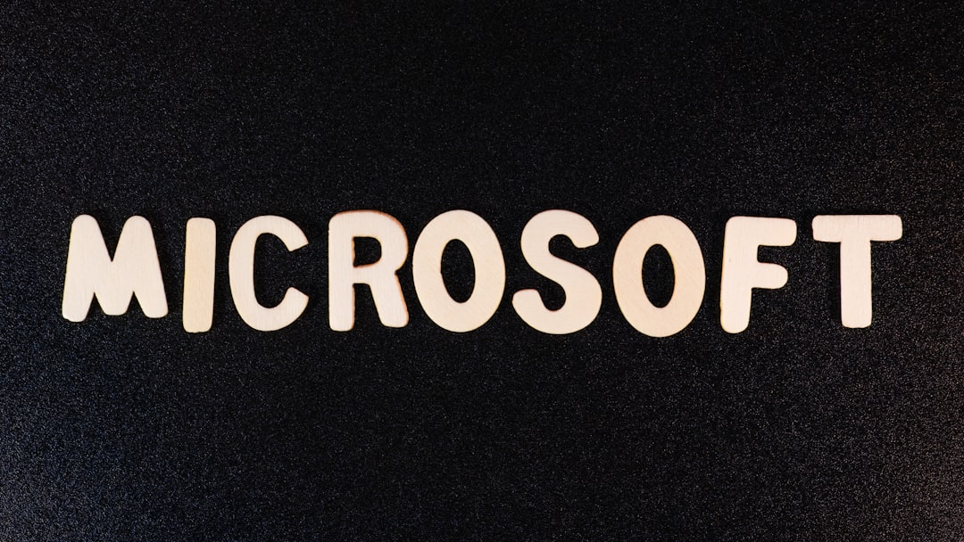 The word Microsoft spelled with white letters on a black background