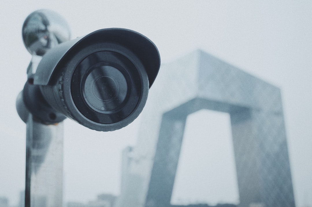 black CCTV camera