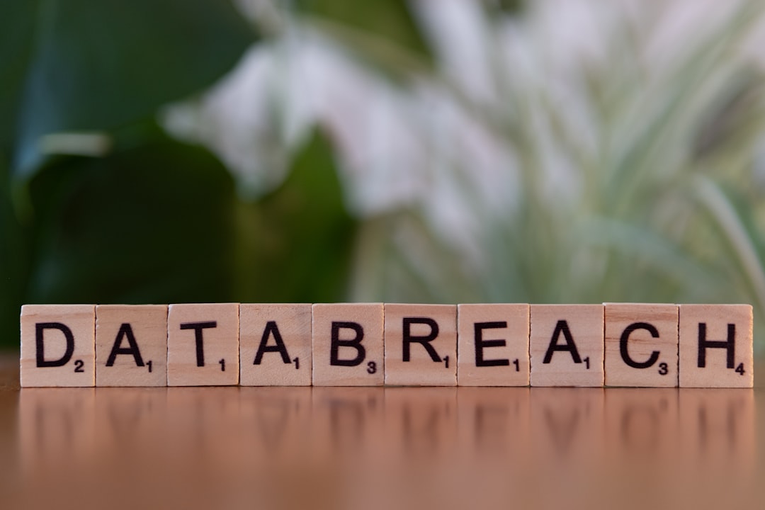 Scrabble tiles spelling out the words data breach